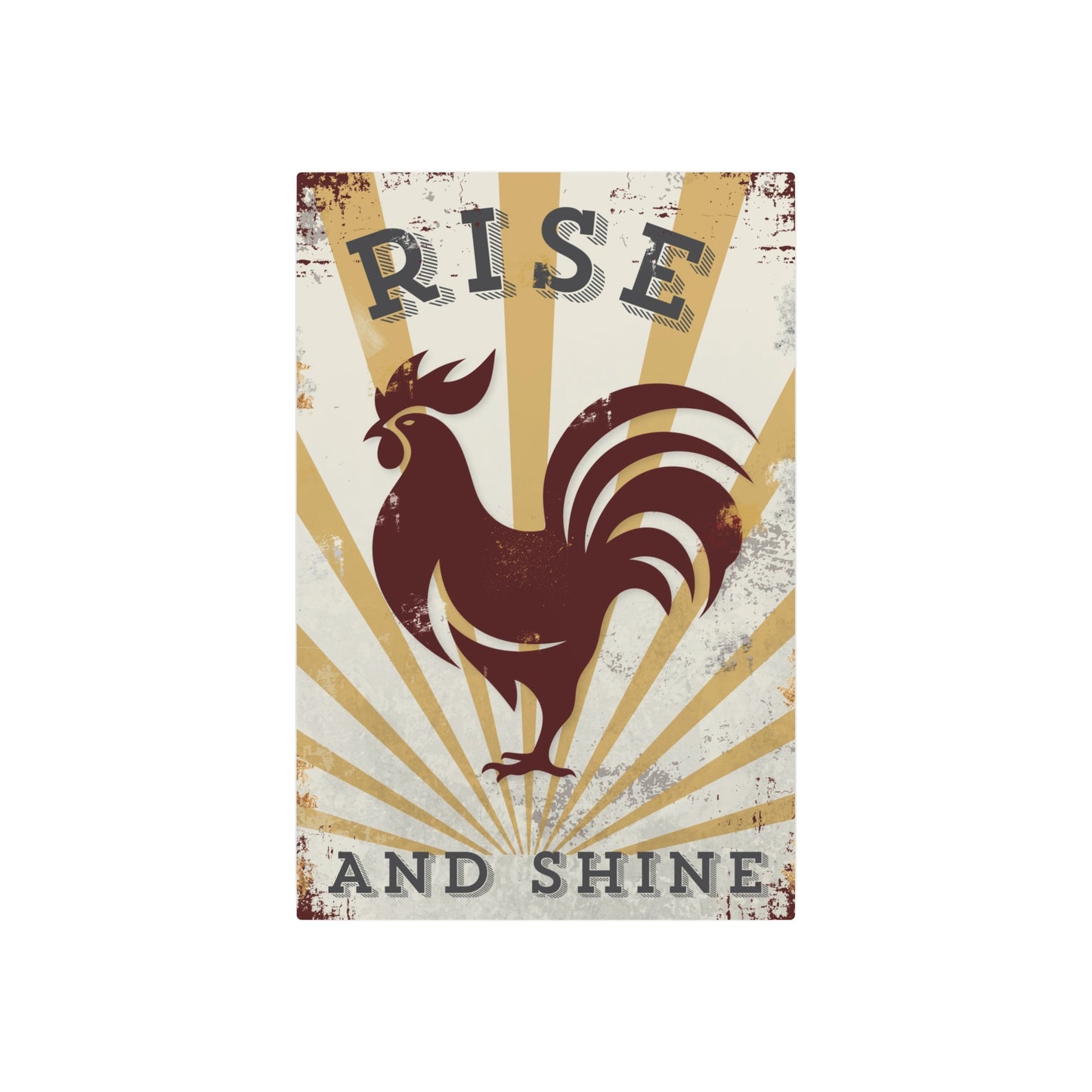 Rustic Farmhouse Wall Art – Rise and Shine Rooster - Custom Handcrafted Design