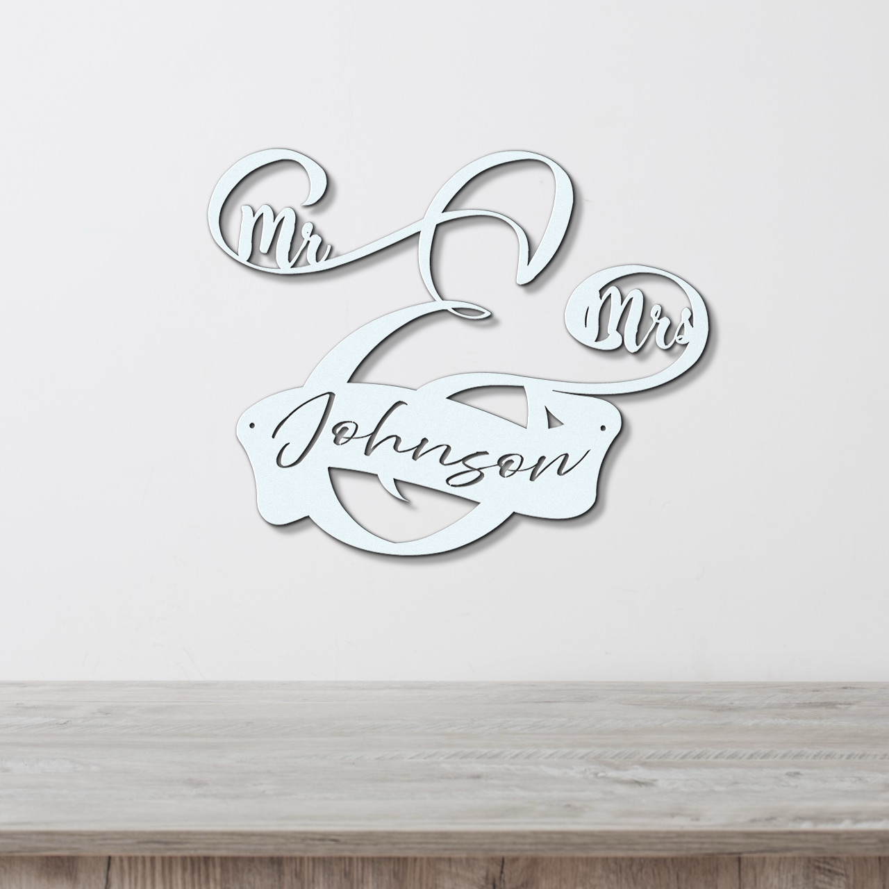 MR and MRS Custom Metal Sign