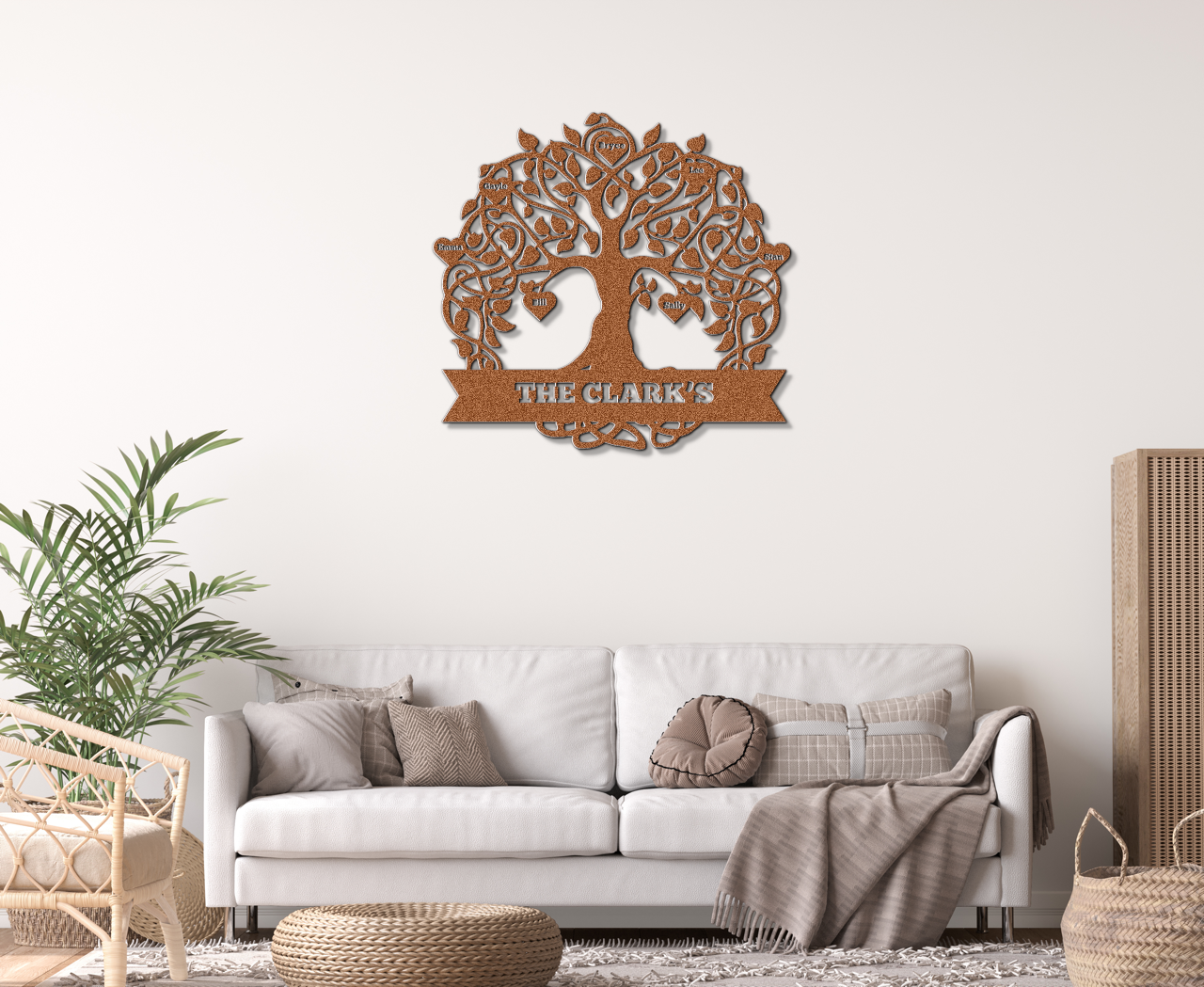 Family Tree Rustic Wall Art – Customizable Handcrafted Custom Metal Designs - Crafted from 16 Gauge Steel