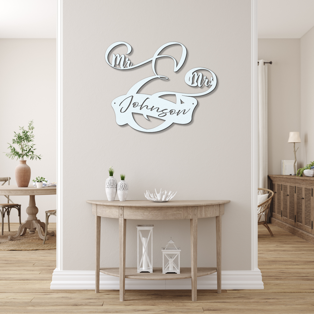 MR and MRS Custom Metal Sign