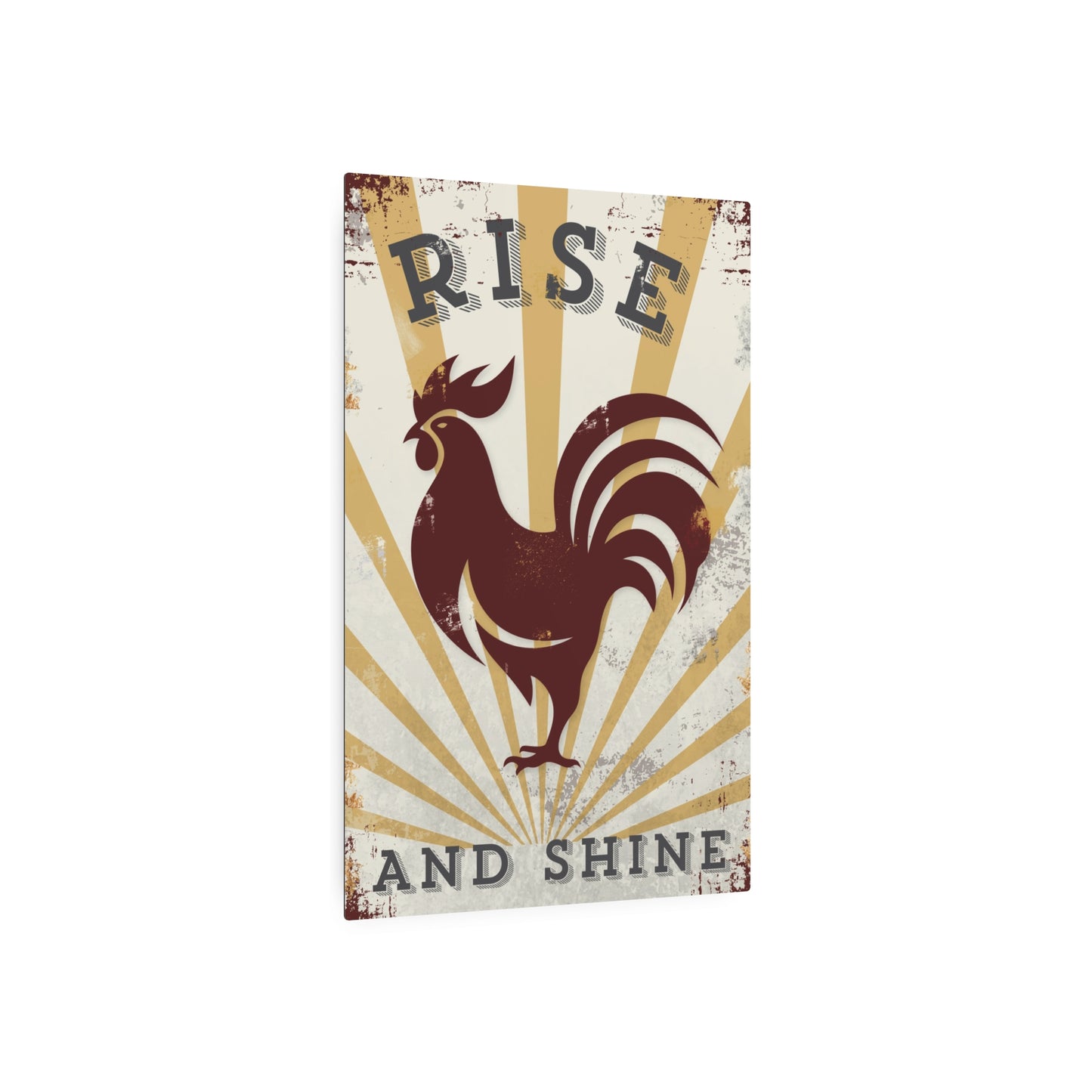 Rustic Farmhouse Wall Art – Rise and Shine Rooster - Custom Handcrafted Design