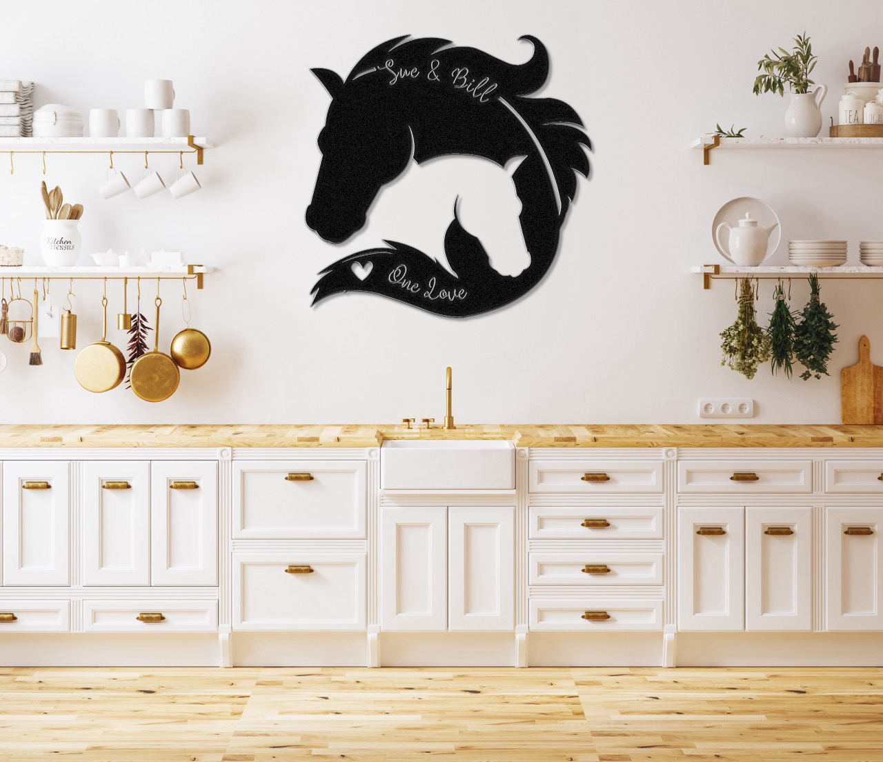 Equestrian - Horse Themed Metal Sign - One Love