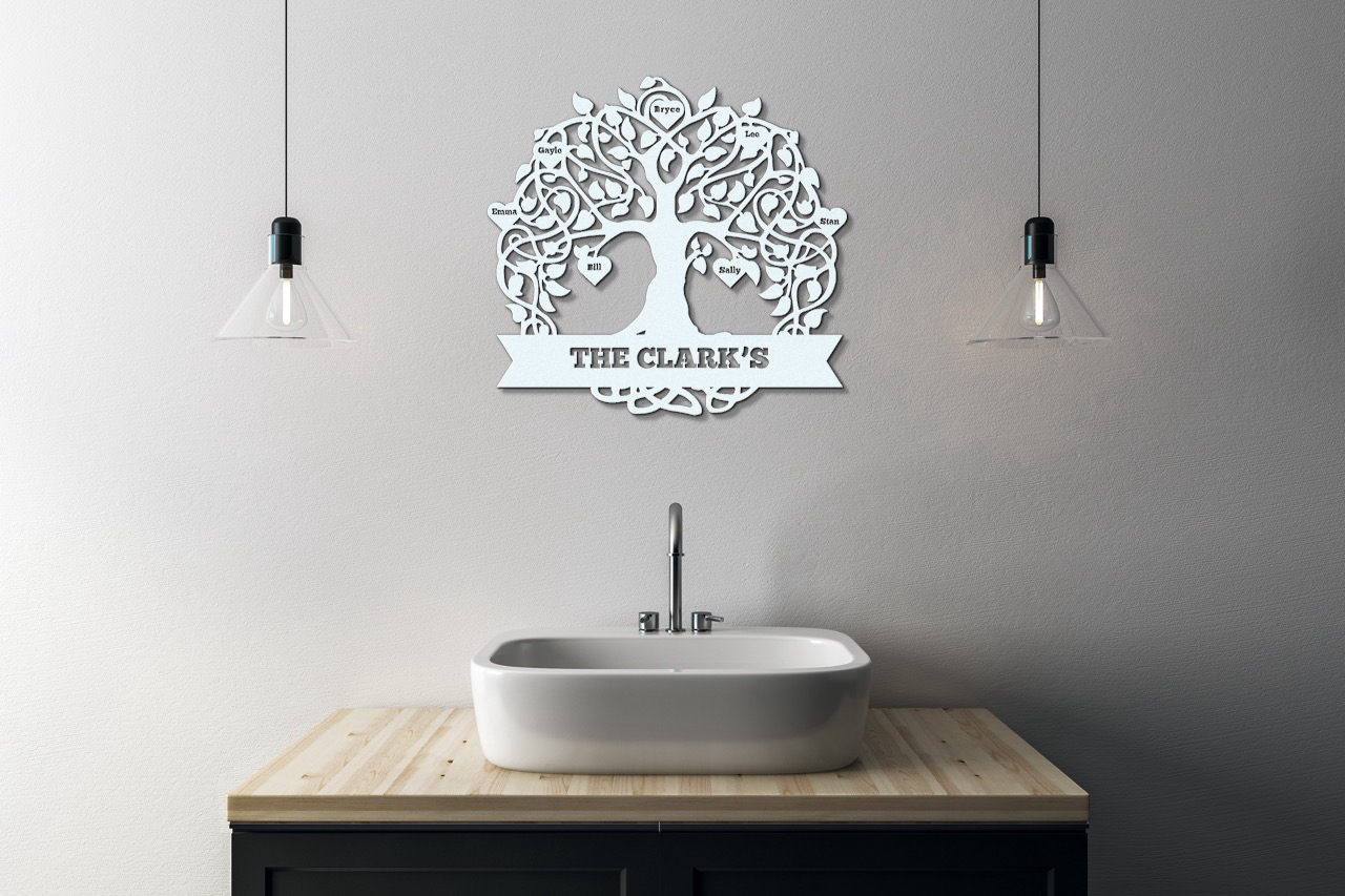 Family Tree Rustic Wall Art – Customizable Handcrafted Custom Metal Designs - Crafted from 16 Gauge Steel