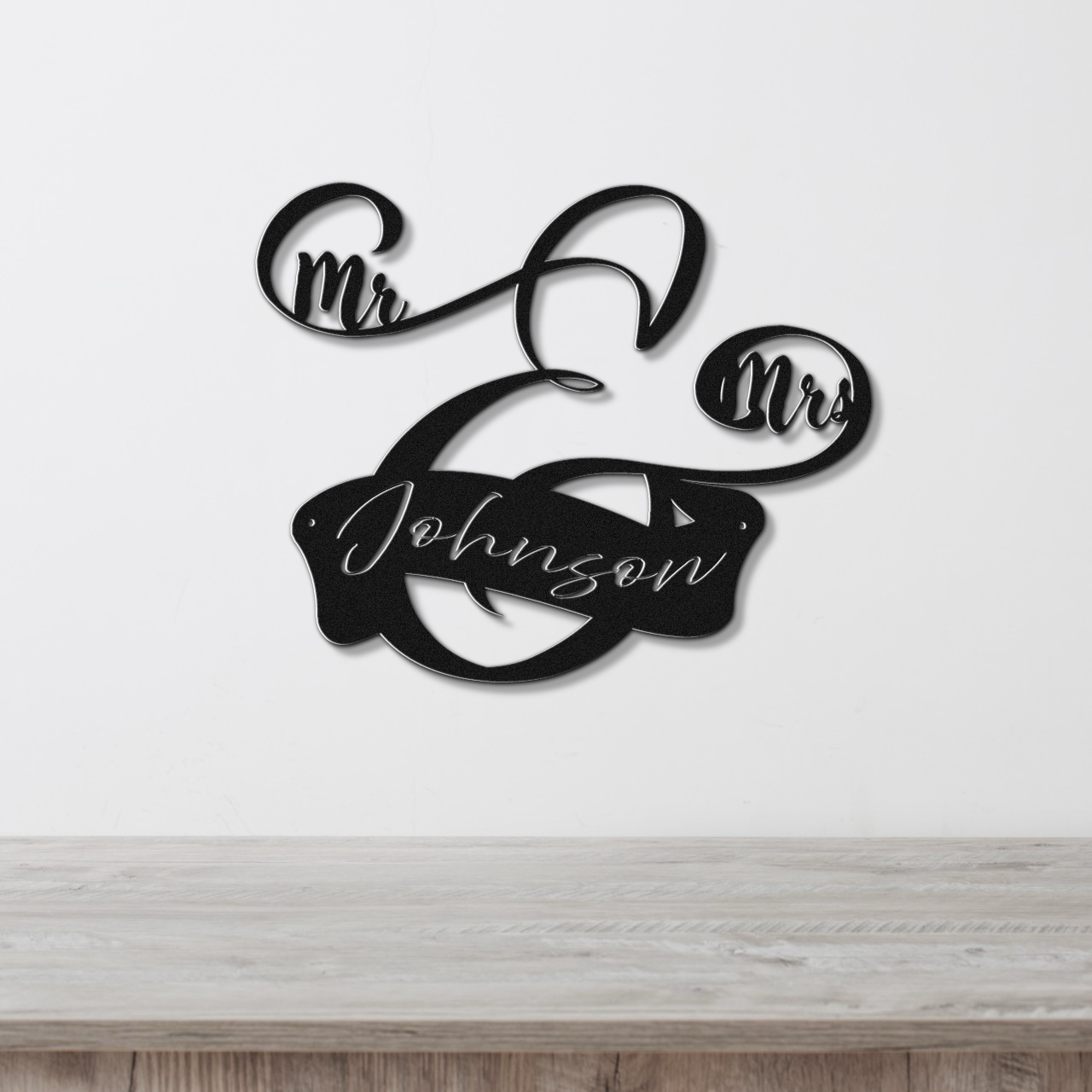 MR and MRS Custom Metal Sign