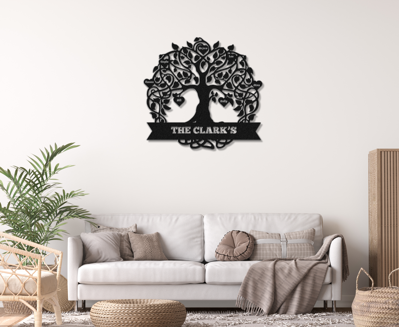 Family Tree Rustic Wall Art – Customizable Handcrafted Custom Metal Designs - Crafted from 16 Gauge Steel