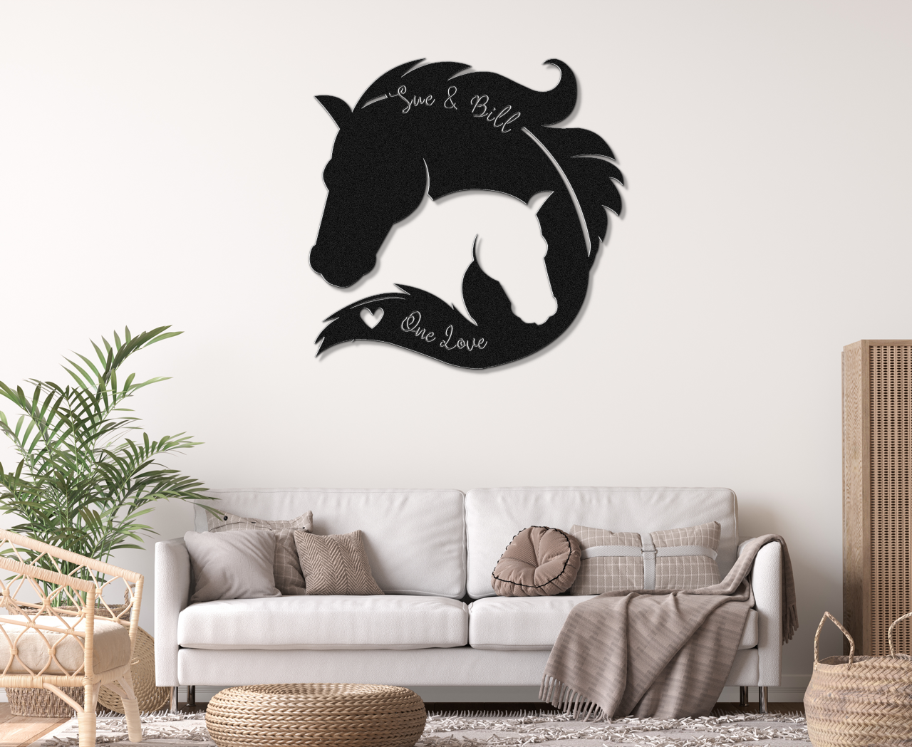 Equestrian - Horse Themed Metal Sign - One Love