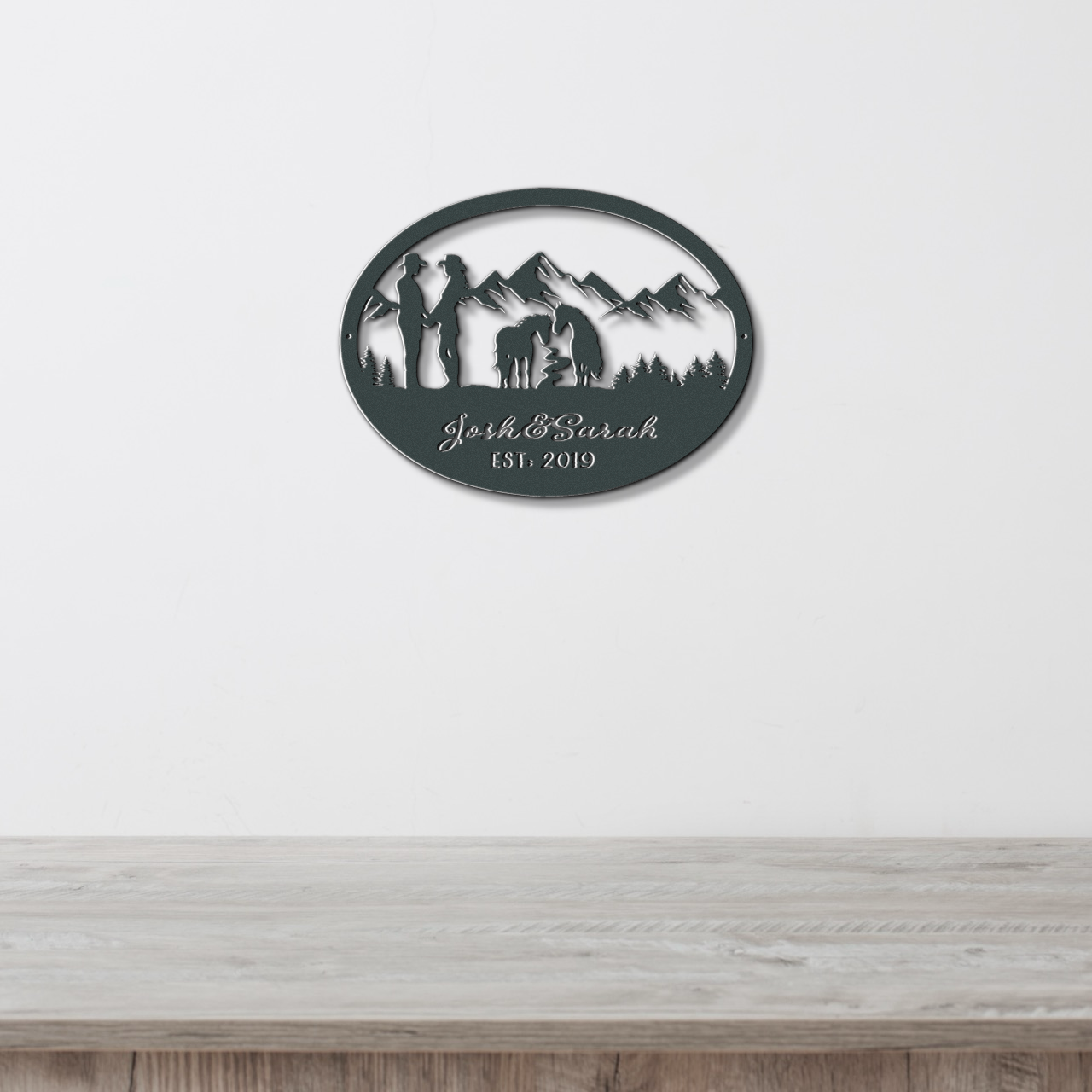 Equestrian Theme - Personalized Metal Sign