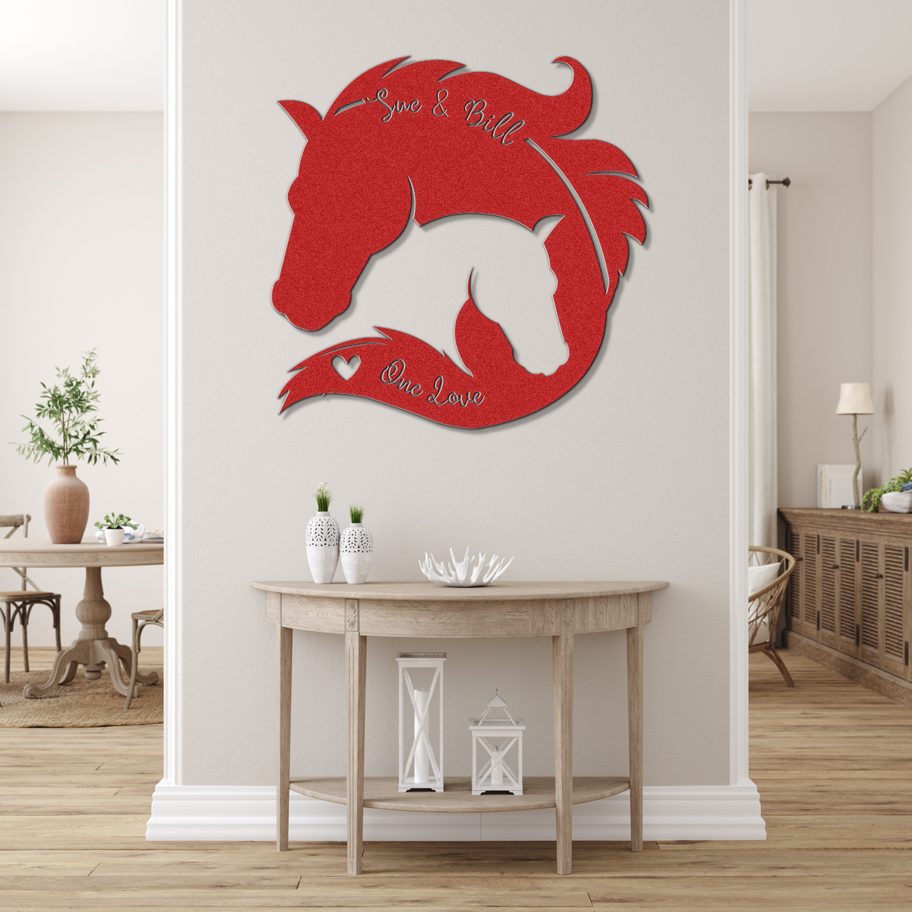 Equestrian - Horse Themed Metal Sign - One Love